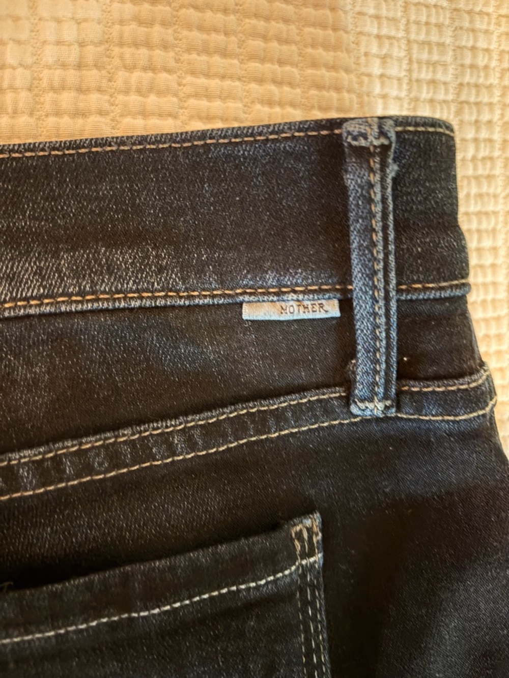 Mother Classic Women's Dark Denim Straight-Leg Jeans - Picture 7 of 8